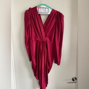 Alma Dress in Ruby Red